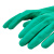 海斯迪克 丁腈手套 厨房防水防滑手套 工业劳保手套HKsq-593 33cm绿色5双 XL码 