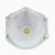 3M8515CN电焊口罩10只/盒防金属烟焊接防雾霾带呼吸阀口罩 白色