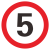 交通标志牌反光限速限高道路公路牌停车场施工警示指示牌村牌定制 限速5(字可修改)