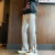 写璇（XIEXUAN）美式vibe高街弹力运动长裤男春夏季复古直筒休闲裤设计感拉链裤子 黑色 M