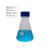 蓝盖试剂瓶 透明茶色蓝盖丝口瓶密封口瓶 螺纹口带刻度棕色玻璃瓶 蓝盖锥形透明试剂瓶500ml