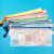 A6防水零钱袋透明网格文具袋小物旅行收纳袋随身包证件分类票据袋 【A6颜色混搭发货】 3个