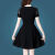 DAVEY MODE夏季连衣裙短袖2024夏装新款女装时尚气质V领裙子中长款蕾丝女裙 蕾丝袖子裙 M70-85