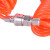 京开隆 气动PU弹簧气管 快速接头气绳软管空压机伸缩弹簧螺旋风管 10*6.5（6米）带接头 