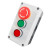 ABDT按钮开关控制盒 12345孔启动停止电梯急停按钮盒指示灯工业防水盒 5孔急停红绿黄蓝按钮