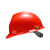 梅思安ABS豪华型有孔安全帽一指键帽衬PVC吸汗带E型下颏带红色 1顶
