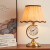 一世一屋北欧台灯卧室床头灯创意带钟表静音阅读灯家用客厅装饰灯 卡其灯罩+5瓦LED 按钮开关