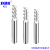 SKAK钨钢铣刀 3刃标准长或加长高光铝用平底铣刀 CNC数控锣刀 1.0*4D*50L
