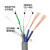 室外4+2芯8芯监控网线带电源一体线网络综合线复合线二合一300米m 灰色4芯0.5铜+2芯0.5铜电线 300m