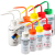 彩色标签洗瓶500mL 安全信息洗瓶 LDPE彩色标识空洗瓶 彩色盖清洗瓶 白色 蒸馏水洗瓶 250mL