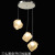 欧普灯北欧玻璃创意餐厅洒吧台吊灯石头吊灯艺术冰块个性冰晶灯 三头铜色长盘组合 需要白光