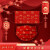 泓工达龙年新年本命年一次性儿童防护过年口罩红色春节创意2024喜庆 -格子款平面款独立包装 10只独立包装