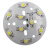 定制LED灯芯光源板3w5w12w18w铝基板天花板灯球泡灯筒灯射灯灯珠 大功率灯板(焊接母插) 1 暖黄