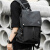 新款双肩包男潮牌时尚大容量旅行电脑背包休闲简约大学生潮流书包 黑色抽绳款(EVA背板)