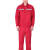 先锋连 劳保工作服加厚耐磨耐脏 电力维修服长袖工装服 红色反光条套装 185