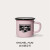 比乐蒂咖啡搪瓷杯马克杯户外露营欧式复古小众设计感 灰粉色350ml