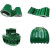 输送带PVC流水线工业平皮带裙边挡板传送带防滑爬坡带上料环形带 绿色/白色导条挡板带