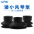 威尔克VRK ZP3系列真空吸盘矮小风琴硅胶吸盘外牙内牙螺母配吸盘 M5内牙ZP3-T10BN-B5 黑色橡胶 