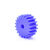 蓝色尼龙齿轮1.5模12齿-100齿塑料正齿轮机械传动圆柱直齿轮 蓝色平面尼龙 15模100齿