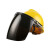 水木风沁度定制电焊面罩配安全帽式焊工防护面具防烤脸护脸全脸焊头戴式焊帽 (透明)面罩+黄色安全帽
