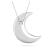 施华洛世奇（SWAROVSKI）女士项链锁骨链Luna pendant月亮气质时尚精致百搭款 节日礼物 White