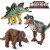宜准机战奇兵恐龙变形玩具霸王龙剑龙三角龙变形机器人男孩玩具 全套恐龙时代3只装 彩盒