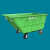 塑料环卫垃圾车 大型垃圾桶小区物业学校手推保洁清运车环卫车 550升(绿)