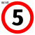 捷力顺 LJS131 交通安全标志指示牌 道路设施警告牌 直径60cm  限速5公里标牌