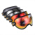 摩托车全盔护目镜复古机车头盔风镜3/4半盔镜片绑带式泡泡镜 浅彩色