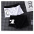 等歌（DENGGE）青年四角裤个性潮流平男士内裤卡通猫咪印花角裤运动男学生底裤衩 黑色+白色 XL
