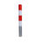 防撞柱圆柱钢管警示柱红白道路交通道口桩停车桩隔离柱防撞杆铁立柱 红白预埋1200*76*2.0