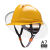 HKFZ海华A7国标湖北电网电绝缘工地安全帽蓝色防砸透气安全帽厂家印字 A7黄色旋钮帽衬