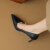 BUDDY BELLE女鞋法式珍珠尖头细跟单鞋女2024年春季新款名媛高跟鞋女 黑色  35
