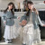 萱雅希女童春季套装2024女大童洋气韩版时髦牛仔外套连衣裙公主裙两件套 衬衫+裙子两件套 120cm