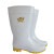 白色雨鞋耐油防滑耐酸碱低中高筒雨靴加厚牛筋底级专用雨鞋 平底高筒 36