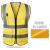工地施工反光安全背心马甲路政交通工程环卫工人反光衣可印字定制 网布款多口袋（黄色）