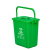 金诗洛 厨房手提垃圾桶带盖 绿色20L方桶+盖+滤网 厨余垃圾 农村小区分类餐厨干湿分离桶 KT-354