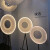 溥畔北欧创意意大利简约大方圆形摆件氛围布艺客厅沙发边落地灯卧室灯 单头三叉落地灯60*165cm