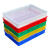 塑料盘周转箱塑胶箱收纳筐长方形盆子黄粉蛋白养殖海鲜浅盘塑料框 白色1号方盘370*245*63mm