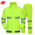 谋福 CNMF YGL02 交通安全反光分体雨衣套装 荧光绿格款 3XL-180 