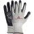 代尔塔 (DELTAPLUS）202043 8码 劳保手套 C级防割丁腈涂层工作手套 灰黑色 3副装