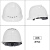HKNA安全帽工地国标加厚透气施工工程领导男白色头盔印字定制防护头帽 透气款白色旋钮帽衬