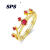 SPS红宝石戒指 时尚经典皇冠套戒 彩宝 珠520情人节送男女朋友礼物 0克拉 15号