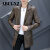 ABCGXZ皮衣韩版中长款皮大衣潮流商务休闲男装青年机车风衣外套 咖啡色 M 80-100斤