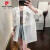 皮尔卡丹2024年夏季新款韩版宽松中长款女西·服长袖白色休闲薄款防晒 白色 M 建议105斤以内