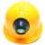 京仕蓝带灯的安全帽国标LED强光USB充电一体式龙物业头盔灯工地矿用 黄色美心龙LA-08USB+数据线