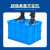 带盖周转箱塑料零件盒长方形物流箱运输塑料筐五金工具收纳盒过滤龟缸养龟 6号蓝色带盖【特级加厚】