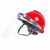 德威狮耐高温防护面罩面具面屏配安全帽防飞溅电焊隔热冶炼钢铝铁炉前工 3毫米厚面罩红安全帽