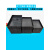 聚祥硕加厚静电方盘黑色塑料托盘长方形浅盘物料分格周转盘零件元件盒 4格 方盘 450*300*35mm