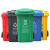 户外街道小区环卫分类桶带盖滚轮式加印100升塑料垃圾桶不含税运 绿色